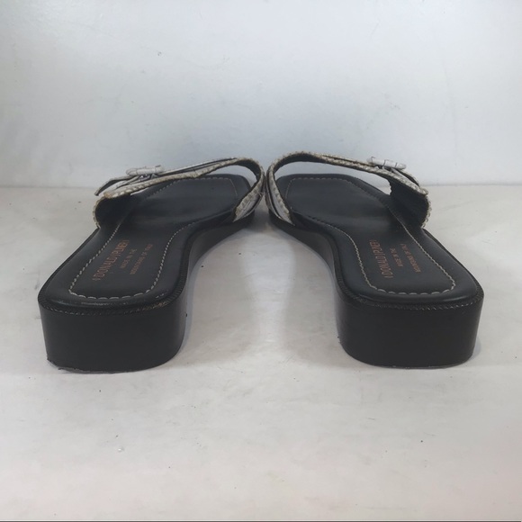 DONALD J PLINER MADE IN ITALY LEATHER CROC EMBOSSED SANDALS SZ 9 - Picture 9 of 14